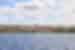 Skyline of the city Ostersund seen from across the water in Sweden