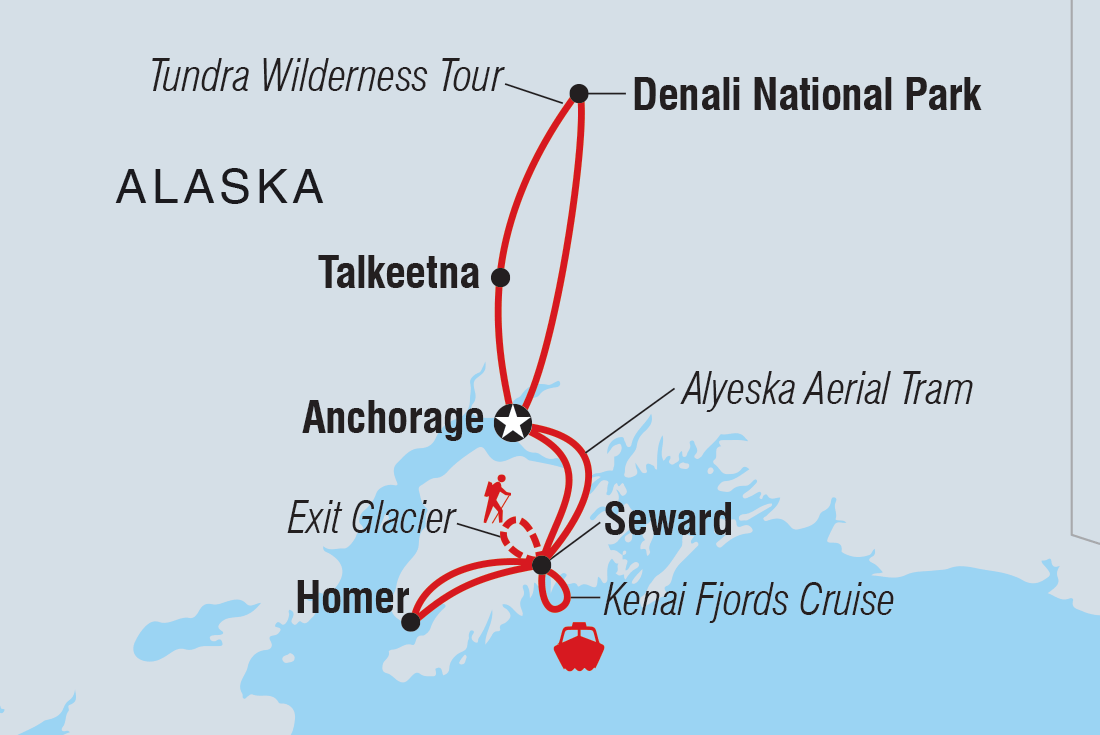 Map of Best Of Alaska including United States Of America