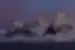 Sunrise on the towering mountains of the Bismark Strait