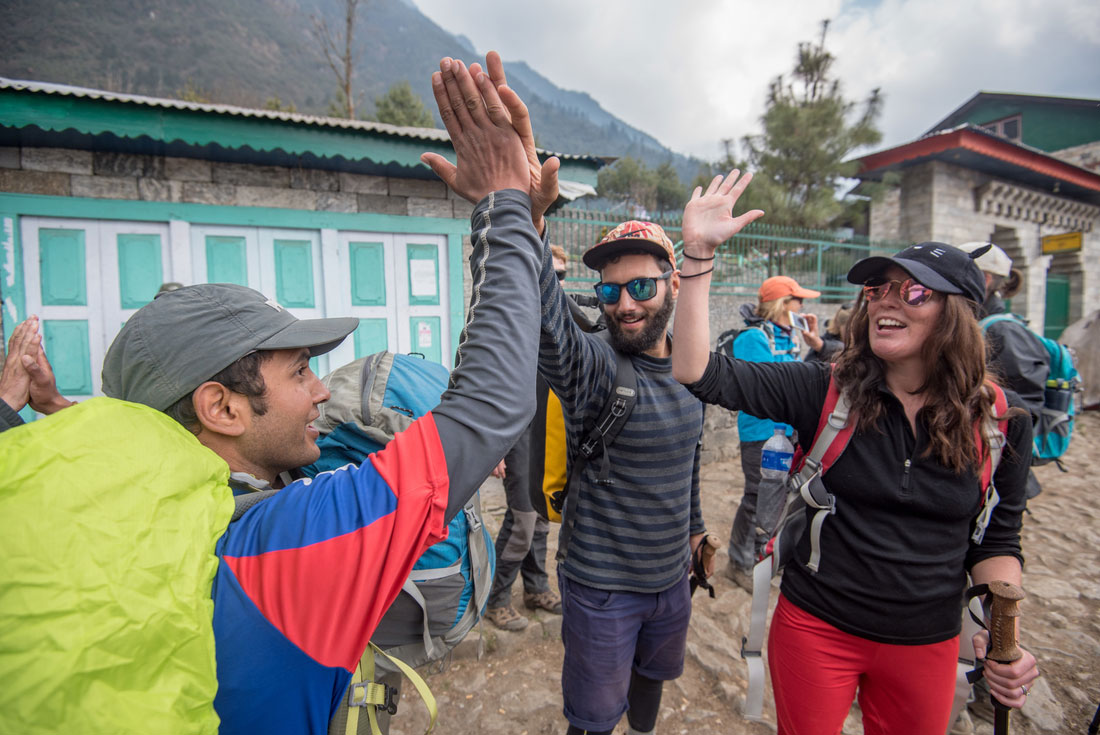 Climb complete, high five your local leader and it's time to relax