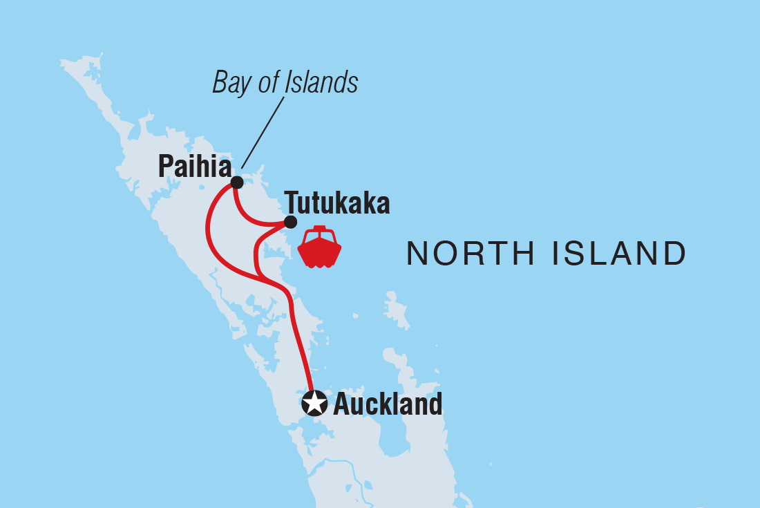 Map of Enchanting Northland including New Zealand