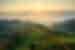 Green hill landscape during sun rise in Chiang Dao country side in Chiang Mai, Thailand