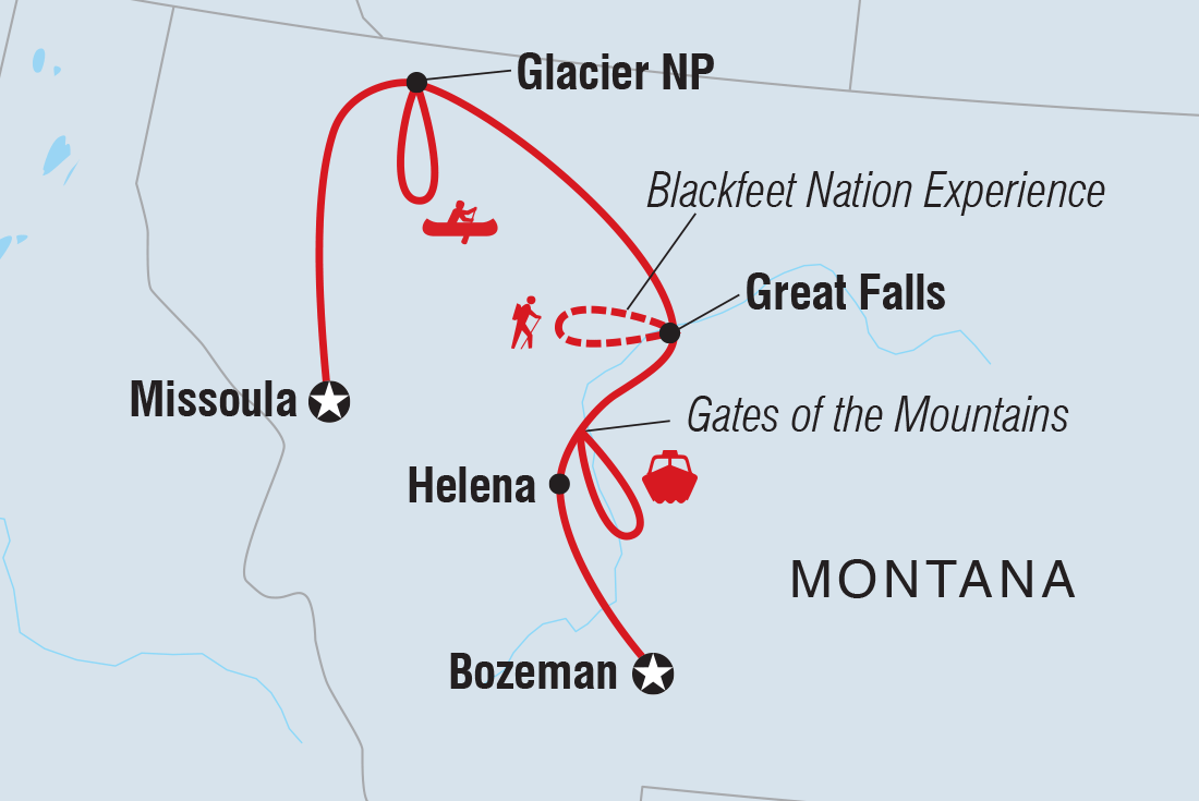Map of Best Of Montana including United States Of America