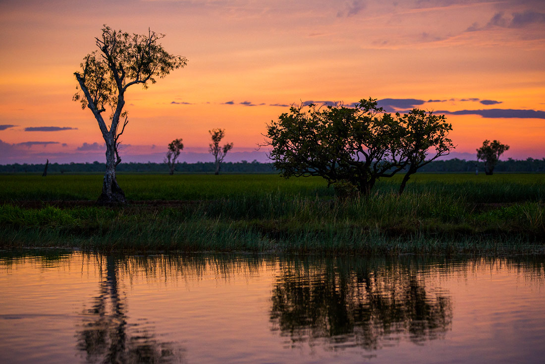 The sunset at Mary River