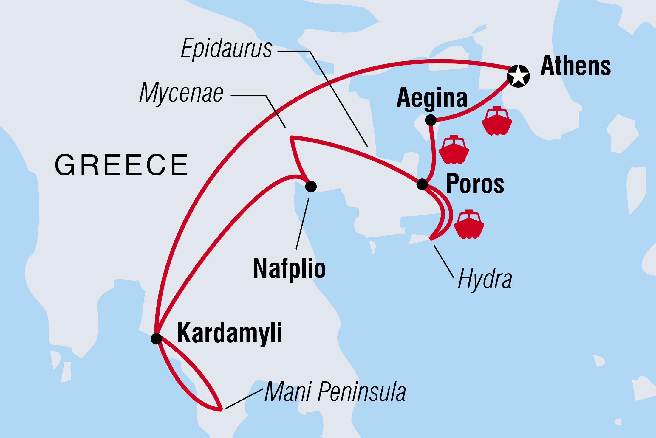 Map of Greece Real Food Adventure including Greece
