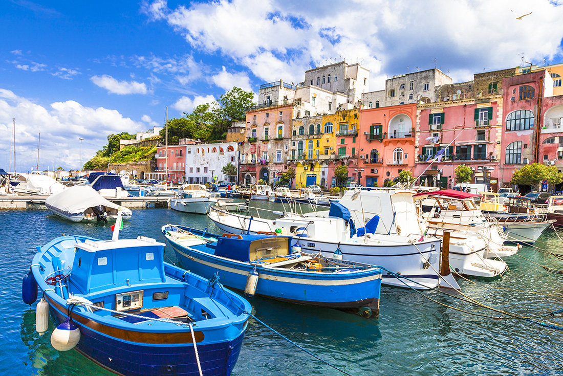 Capri town on the Amalfi Coast, Italy