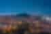 Seoul city lights at twilight with Namsan Mountain and N Seoul Tower on the skyline