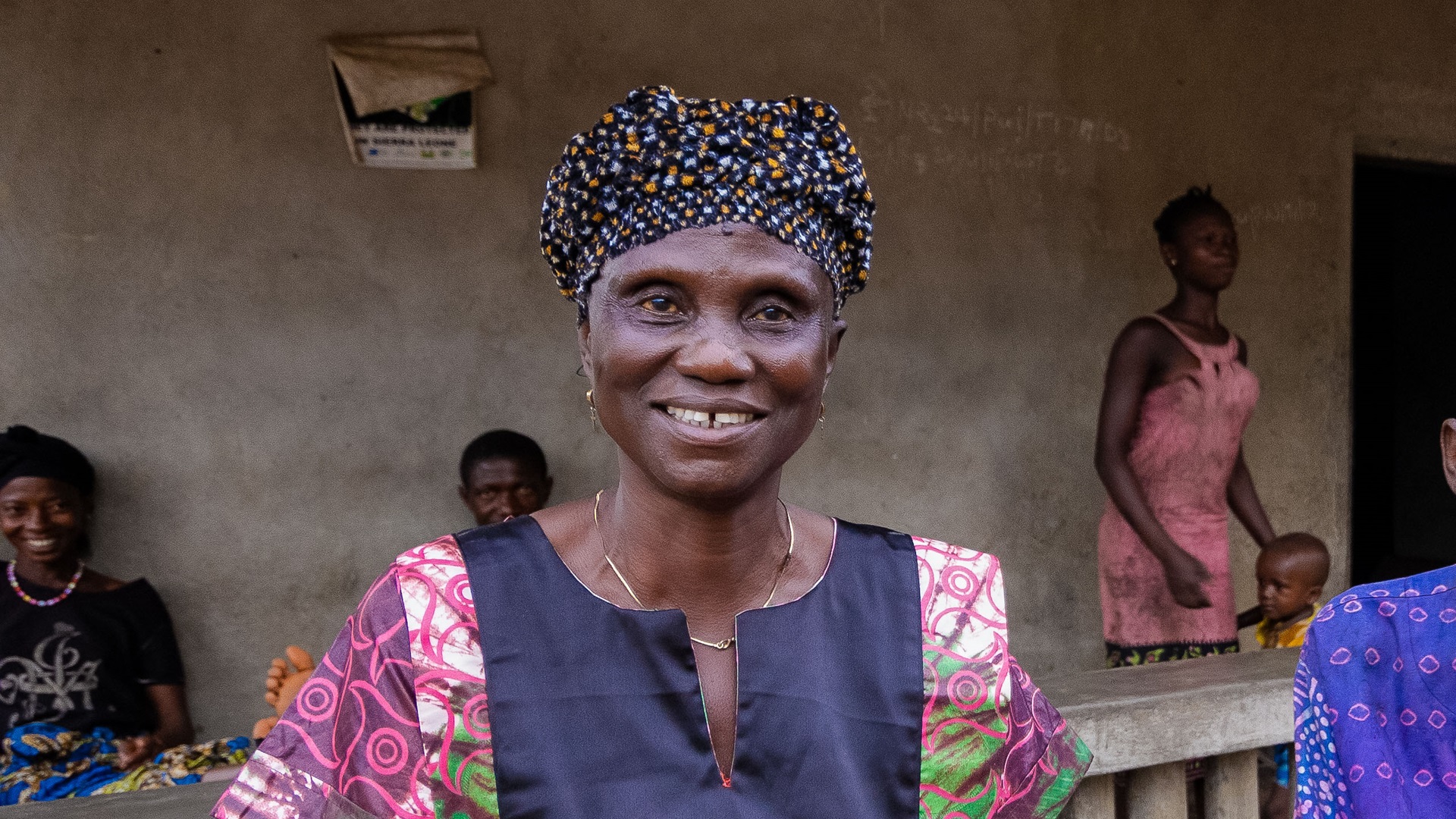 A portrait of Chief Kadie in Sierra Leone